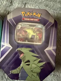 Tyranitar Slaking Darkrai Pokemon Tins Lot of 3 Sealed set USA 2024 Reissue New - Image 2