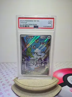 2024 POKEMON TEF EN-TEMPORAL FORCES #181 CHATOT ILLUSTRATION RARE PSA 9 MINT - Image 1