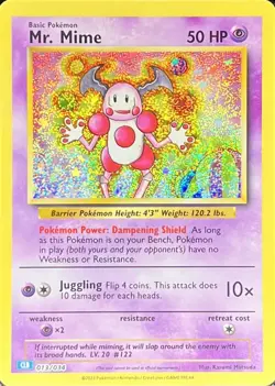 Pokemon Classic Collection: Blastoise Deck - Mr. Mime #013/034 Holo: (Near Mint) - Image 1