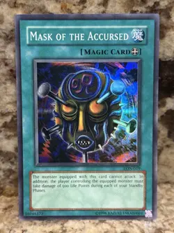 YUGIOH MASK OF THE ACCURSED LON-019 SUPER UNLIMITED ED NM 1996 - Image 1