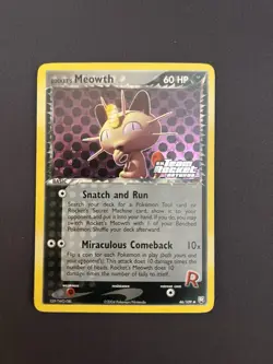 Rocket's Meowth 46/109 EX Team Rocket Returns Pokemon Card Reverse Holo Rare LP - Image 3