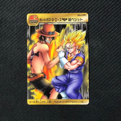 PREORDER Ace & Vegito Dragon Ball x One Piece Jump 40th Anniversary Card - Image 1