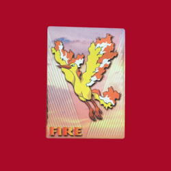 MOLTRES (FIRE)--JAPANESE MEIJI EMBOSSED PROMO FOIL POKEMON CARD - Image 1
