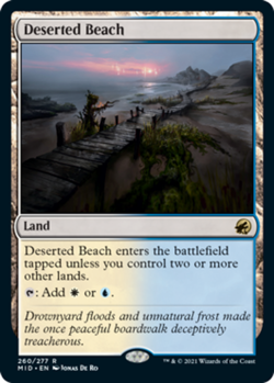 1 x Deserted Beach - Innistrad: Midnight Hunt - Light Play - MTG - Image 1