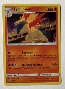Pokemon Typhlosion SM185 Cosmos Holo Black Star Promo Unbroken Bonds Ungraded - Image 1