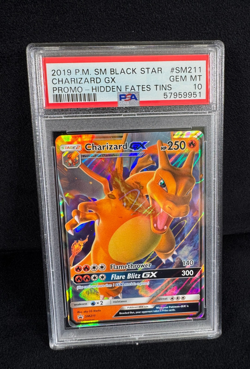 Pokemon Charizard GX Full Art HOLO Black Star Promo Hidden Fates #SM211 PSA 10 - Image 1