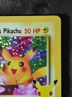 NM Condition 2021 Pokemon Celebrations Birthday Pikachu Holo Black Star #24 - Image 4