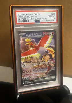 PSA 10 GEM MINT 💎 ETHAN'S HO-OH EX POKEMON 2025 DESTINED RIVALS #230 - Image 1