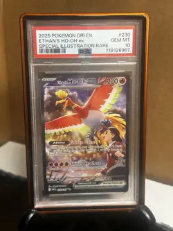 PSA 10 GEM MINT 💎 ETHAN'S HO-OH EX POKEMON 2025 DESTINED RIVALS #230 - Image 2