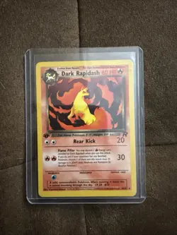 2000 Pokemon Team Rocket First Edition Dark Rapidash #44/82 - Image 1