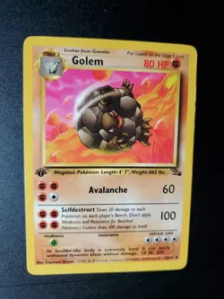 Golem 36/62 Fossil 1st Edition Uncommon Regular WOTC Pokemon TCG #76 LV.36 NM - Image 1