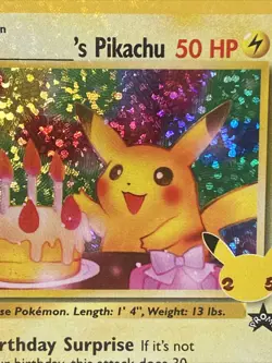 Birthday Pikachu 24/53 Pokemon TCG Celebrations: Classic Collection Holo - Image 2