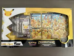 Pokemon Celebrations Premium Playmat Collection Pikachu V-UNION Damaged Box - Image 1