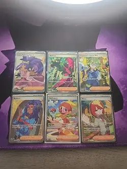 Pokemon TCG Full Art Trainer Lot of 6 Near Mint Condition - Image 1