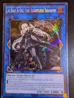 Yugioh A Bao A Qu, the Lightless Shadow SUDA-EN049 Secret Rare 1st Ed Near Mint - Image 1