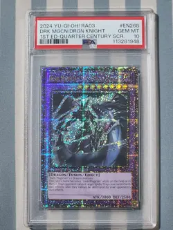 Yu-Gi-Oh Dark Magician Dragon Knight 1st Ed GEM MT PSA 10 - Image 2