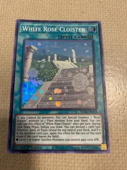 Yu-Gi-Oh! white rose cloister mint super rare 1st ed KICO-EN019 - Image 1
