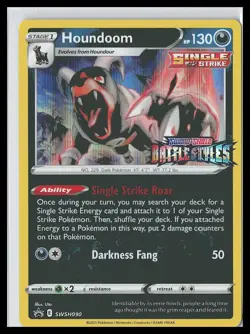 Houndoom - (Prerelease) SWSH090 SWSH: Sword & Shield Promo Cards Holo - Image 1