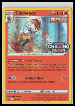 Cinderace - (Prerelease) SWSH112 SWSH: Sword & Shield Promo Cards Holo - Image 1