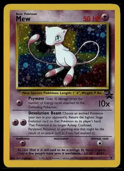 Pokemon Mew #9 HOLO Black Star Promo Card VINTAGE WOTC - Image 1