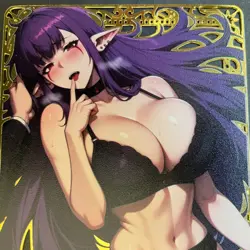 Goddess Story Gold METAL Card - Serial Number #/100! Anime Girl Elf Bikini - Image 2