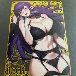 Goddess Story Gold METAL Card - Serial Number #/100! Anime Girl Elf Bikini - Image 4