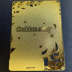 Goddess Story Gold METAL Card - Serial Number #/100! Anime Girl Elf Bikini - Image 5