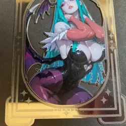 Goddess Story Gold METAL Card - Serial Number #053/100! - Anime Bikini Morrigan - Image 3