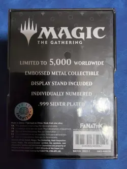 Ajani Goldmane Fanattik silver plated card - Image 2