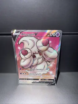 Pokemon Alcremie v Full Art TCG Card 64/72 Shining Fates NM - Image 1