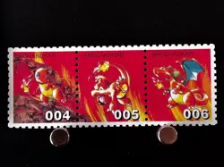 Charizard Evolution Pokemon Stamp Shogakukan Japanese Nintendo Japan Card TCG - Image 1