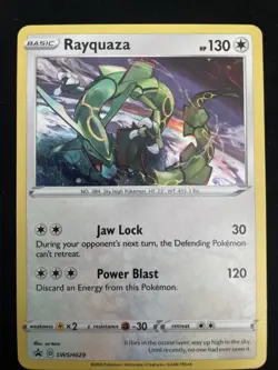 Pokemon TCG Rayquaza Black Card Promo SWSH029 Excellent/LP - Image 1