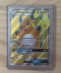 Pokemon TCG Raichu GX Ultra Rare Holo Full Art SM90 Sun & Moon Promo Card - Image 1