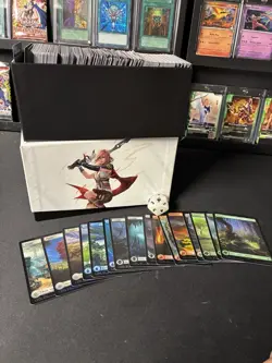 Magic The Gathering Final Fantasy Bundle Box, Dice, Foil Lands, and Bulk - Image 1