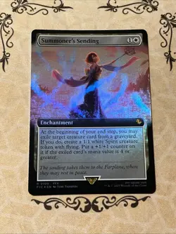 Summoner's Sending (Extended Art) Foil, Near Mint, MTG Commander: Final Fantasy - Image 1