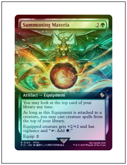 1x Summoning Materia, Foil, Extended Art, Final Fantasy, Magic MTG NM - Image 1