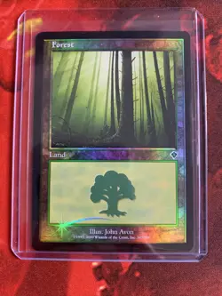 1x Forest (347) FOIL Invasion Basic Land MAGIC THE GATHERING - MTG VINTAGE - Image 3