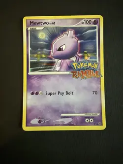 Mewtwo 9/16 Pokemon Rumble TCG Trading Card Holo Stamped 2009 - Image 1