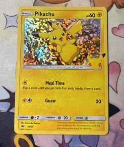 Pokemon Pikachu 25/25 HOLO 25th Anniversary Mcdonalds Promo 2021 - Image 2