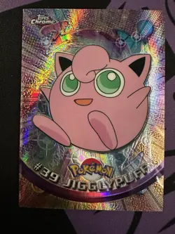 Jigglypuff, #39, 2000 Topps Chrome, Pokemon TV Series 1, Spectra - Image 1