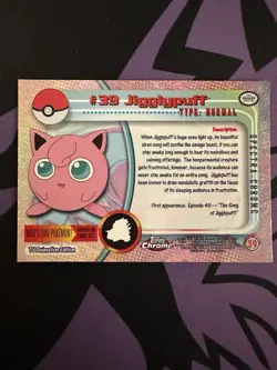 Jigglypuff, #39, 2000 Topps Chrome, Pokemon TV Series 1, Spectra - Image 3