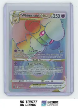 2022 Pokemon SWSH09 Brilliant Stars Full Art SECRET Whimsicott VSTAR #175/172 - Image 1