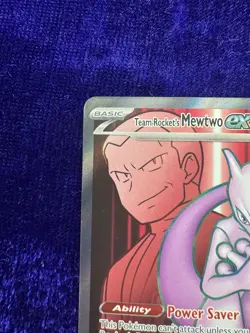 Pokemon TCG Team Rockets Mewtwo Ex 213/182 Full Art Destined Rivals Super Minty - Image 3