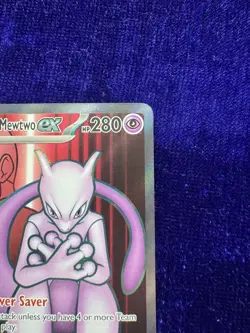 Pokemon TCG Team Rockets Mewtwo Ex 213/182 Full Art Destined Rivals Super Minty - Image 4