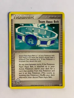 Team Aqua Belt 76/95 Pokemon Team Magma Vs. Aqua Non Holo NM 2004 box-3 - Image 1
