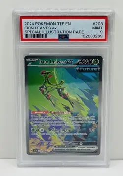 🔥Pokemon Temporal Forces Iron Leaves ex Special Illustration Rare #203 PSA 9!🔥 - Image 1