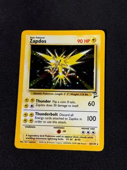 Pokemon Zapdos 20/130 Holo Base Set 2 II 2000 NM - Image 3