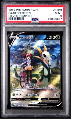 2022 POKEMON SWORD & SHIELD SILVER TEMPEST #TG13 FULL ART/SERPERIOR V PSA 9 - Image 1