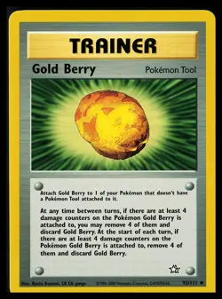 Gold Berry #093/111 Neo Genesis Pokemon - Image 1