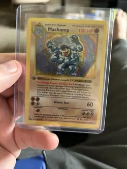 Pokemon TCG Machamp Base Set 8/102 Holo 1st Edition Holo Rare 1999 - Image 1